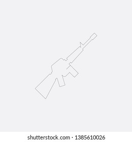 automatic weapon icon sign signifier vector