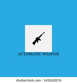 automatic weapon icon sign signifier vector