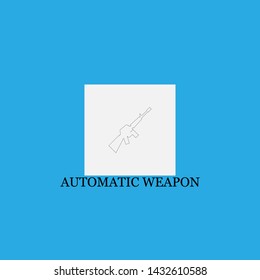 automatic weapon icon sign signifier vector