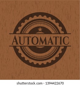 Automatic wood emblem. Vector Illustration.