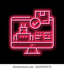 automatical order acceptance neon light sign vector. automatical order acceptance illustration