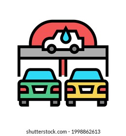 automatically car wash service color icon vector. automatically car wash service sign. isolated symbol illustration