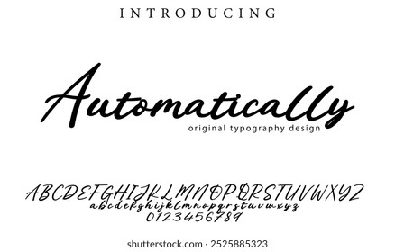 Automatically Font Stylish brush painted an uppercase vector letters, alphabet, typeface