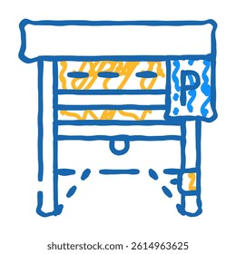 automatically parking gates doodle icon sketch vector. automatically parking gates sign. isolated symbol illustration