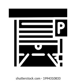 automatically parking gates glyph icon vector. automatically parking gates sign. isolated contour symbol black illustration