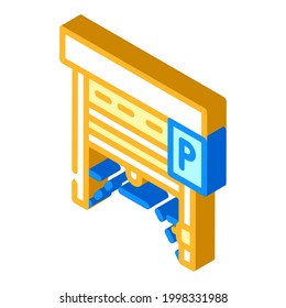 automatically parking gates isometric icon vector. automatically parking gates sign. isolated symbol illustration