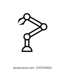 Automatización AI Robot Arm Icono de línea simple