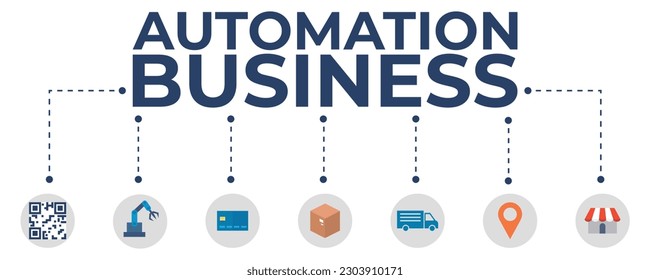 Automation business. Vector illustration. Automation business Element of automation icon for mobile concept and web apps Artificial intelligence Industrial on real time monitoring system software