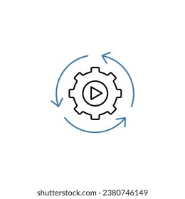 Automation concept line icon. Simple element illustration. Automation concept outline symbol design.