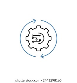 automation concept line icon. Simple element illustration. automation concept outline symbol design.