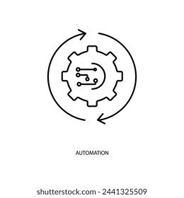 automation concept line icon. Simple element illustration. automation concept outline symbol design.