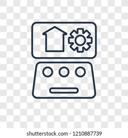 Automation concept vector linear icon isolated on transparent background, Automation concept transparency concept in outline style