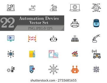 Automation Control Devices Icons Set