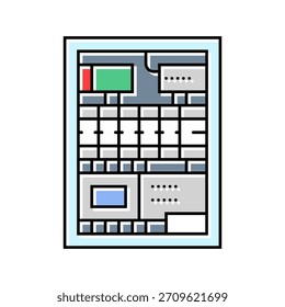 automation control panel industry color icon vector. automation control panel industry sign. isolated symbol illustration