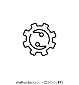 Automation. Electronic control. Vector icon on isolated on white background.