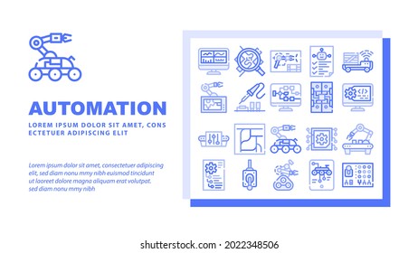 Automation Engineer Landing Web Page Header Banner Template Vector. Iron Solder Soldering Electronic Microcircuit And Remote Control, Robot And Rover Engineer Illustration
