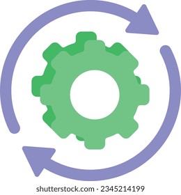  diseño de icono plano de automatización 