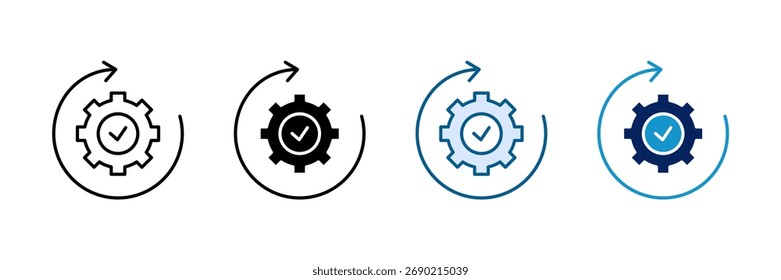 Fluxo de Automação Ícone Definir Coleção de Vários Estilos