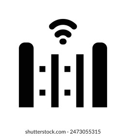 automation gate icon. vector glyph icon for your website, mobile, presentation, and logo design.