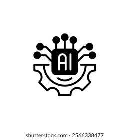 Automation Glyph Icon. linear style sign for mobile concept and web design. Outline vector icon.