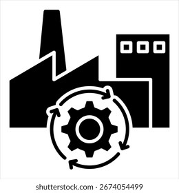 Ilustração do vetor de ícone de glifo de automação