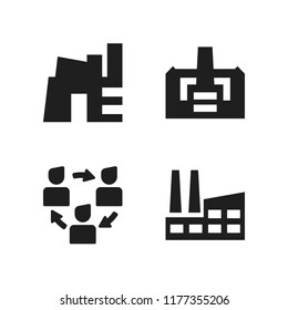 automation icon. 4 automation vector icons set. factory and workflow icons for web and design about automation theme