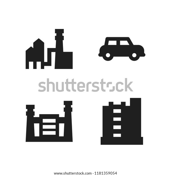 automation\
icon. 4 automation vector icons set. automobile and factory icons\
for web and design about automation\
theme
