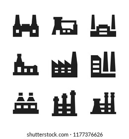 automation icon. 9 automation vector icons set. factory icons for web and design about automation theme