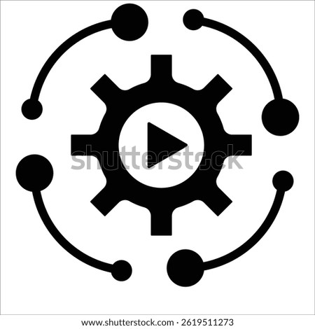 Automation Icon Bold Style For Various Design Purposes