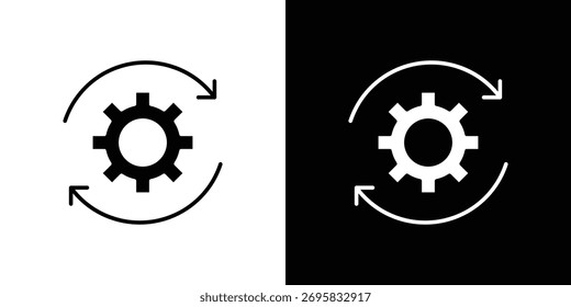 Elemento de design de conceito de ícone de automação. ícones de pictograma.