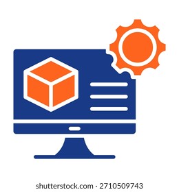 Ilustración vectorial de relleno de iconos de automatización