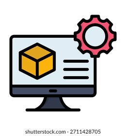 Automation Icon Line Color Vector Illustration