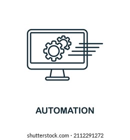 Automation icon. Line element from industry 4.0 collection. Linear Automation icon sign for web design, infographics and more.