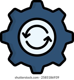 Automation Icon Lineal Color Vector Illustration