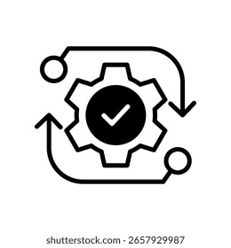 Automation Icon Mixed Vector Illustration