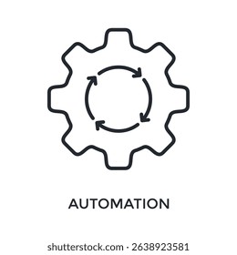Automation Icon Outline Style. Vector Illustration For Graphic Design