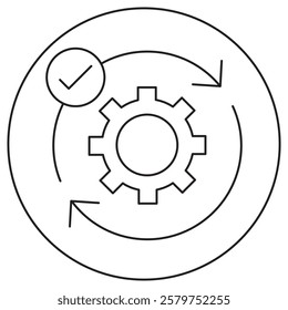 Automation Icon, Revolutionizing Efficiency The Power of Automation, The Future of Work How Automation Transforms Industries, vector