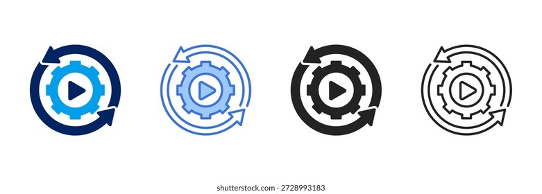 Automation Icon Set Different Style Collection.