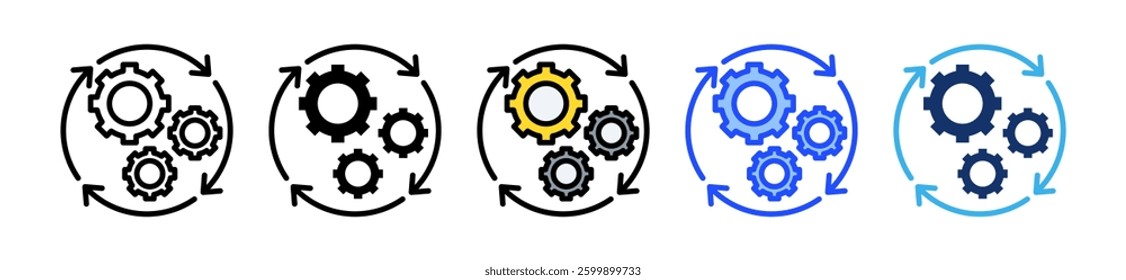 Automation Icon Set With Multiple Style Collection