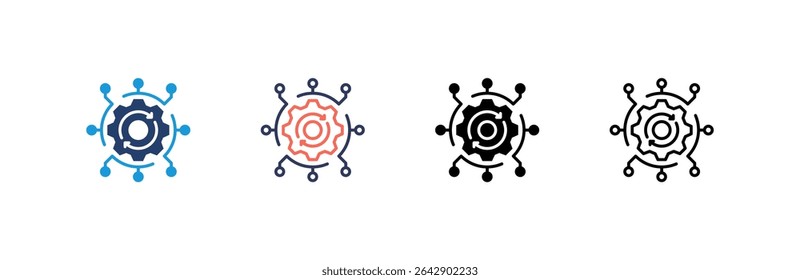 Automation Icon set multiple style collection