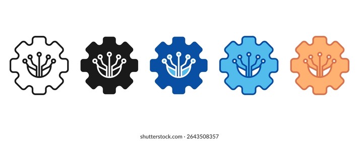 Automation Icon Set Multiple Style Collection