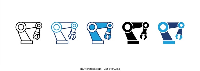 Conjunto de iconos de automatización colección de estilos múltiples