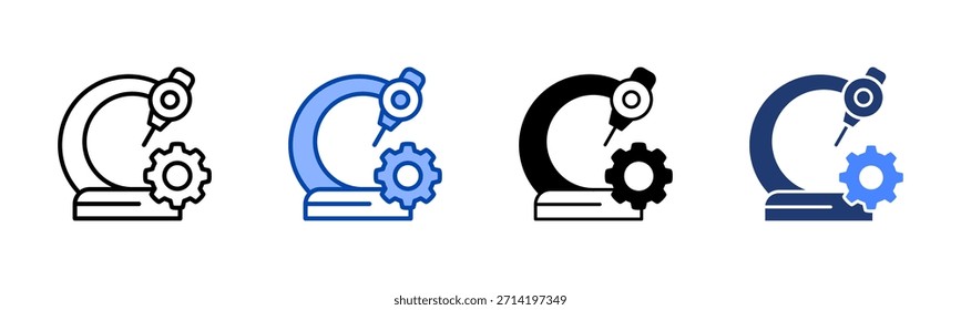 Conjunto de iconos de automatización colección de estilos múltiples
