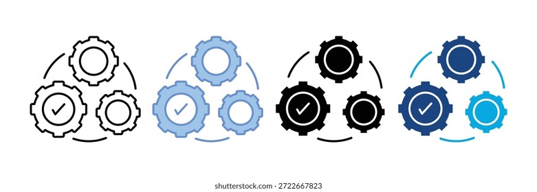 Conjunto de iconos de automatización Colección de estilos múltiples