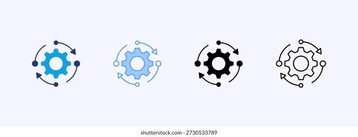 Automation Icon Set Multiple Style Collection
