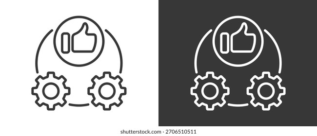 Automation Icon Set Vector Collection Isolated In Black And White