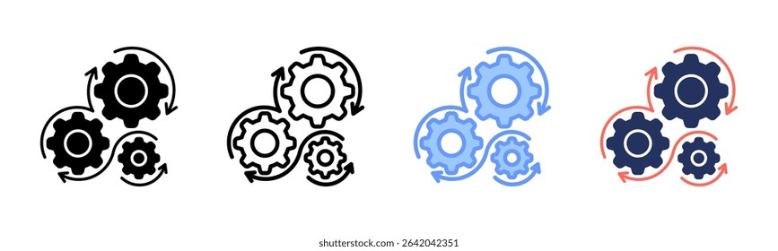 Automation icon sheet multiple style collection