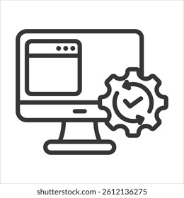Automation Icon Vector Illustration Outline