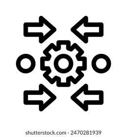Ilustración de diseño de símbolos de Vector de iconos de automatización