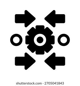 Illustration zum Entwurf eines Vektorsymbols für Automatisierungssymbole